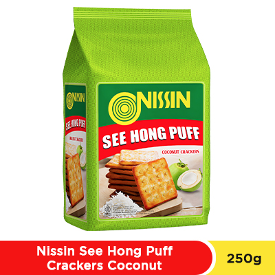 Nissin See Hong Puff Crackers Coconut 250 gr 