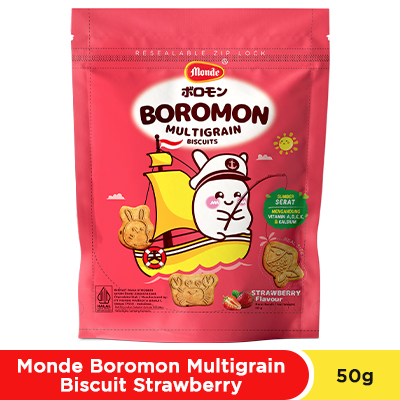 Monde Boromon Multigrain Biscuit Strawberry 50 gr