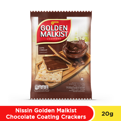 Nissin Golden Malkist Chocolate Coating Crackers 20 gr