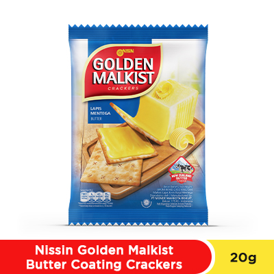 Nissin Golden Malkist Butter Coating Crackers 20 gr