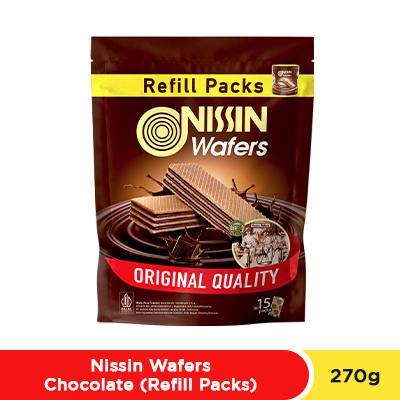 Nissin Chocolate Wafers 270 gr (Refill Pack) 